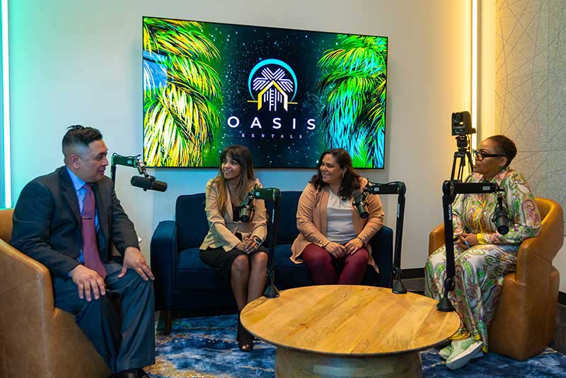Professionals using Oasis Podcast studio