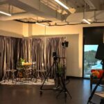 TV Studio with a small corner stage for interviews