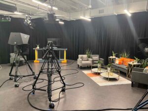 TV Studio behind the camara