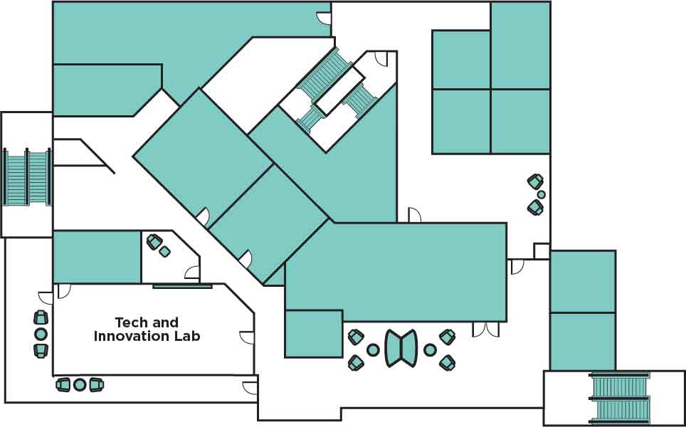 Map of the Panther Center / Tech Innovation Lab